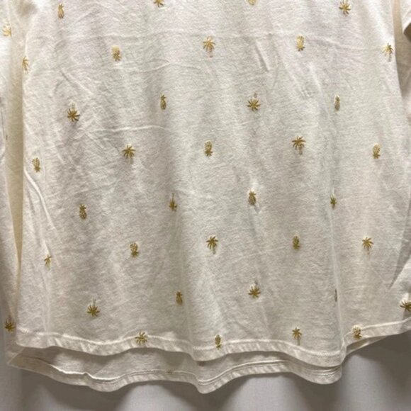 Old Navy T-Shirt Women’s XL Pineapple Palm Tree All Over Print Short Sleeve NWT - Picture 3 of 8